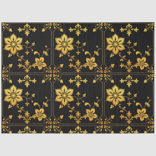 Floral Elegant Luxe Populair Collectie Tissuepapier (Voorkant)