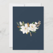 Floral Elegant Magnolia Blush Navy Vrijgezellenfee Kaart (Achterkant)