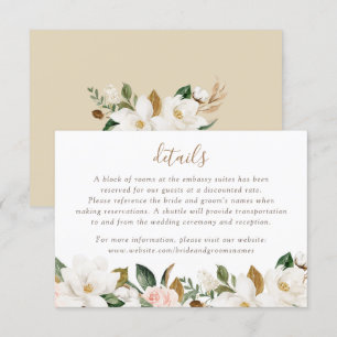 Floral Elegant Magnolia Blush Pink Neutrale Gegeve Kaart