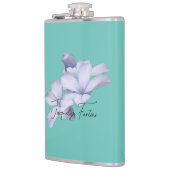 Floral Elegant Minimalist Calligraphy Naam toevoeg Heupfles (Links)