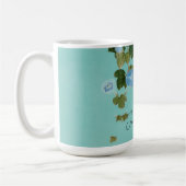 Floral Elegant Minimalist Calligraphy Naam toevoeg Koffiemok (Links)