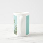 Floral Elegant Minimalist Calligraphy Naam toevoeg Porselein Kop (Achterkant)