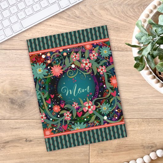 Floral Elegant  Modern Happy Mother's Day Kaart