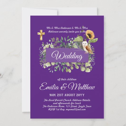 Floral Elegant Modern Kaart (Voorkant)