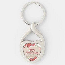 Floral Elegant Modern Keepsake Happy Mothers Day Sleutelhanger