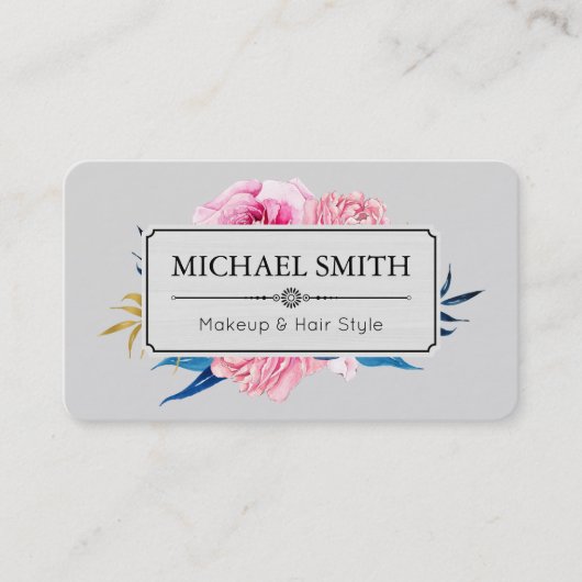 Floral Elegant Modern Visitekaartje (Voorkant)