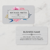 Floral Elegant Modern Visitekaartje (Voorkant / Achterkant)