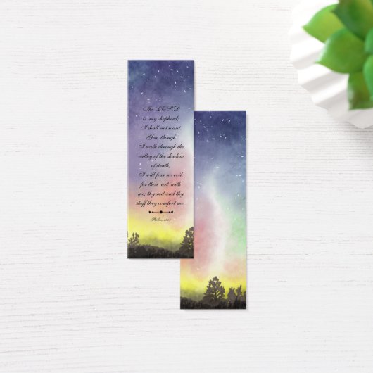 Floral Elegant Moderne Religieuze Bijbelse Bladwij Mini Visitekaartjes (Bureau)