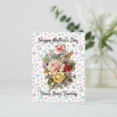 Floral Elegant Moederdag Design Feestdagenkaart (Staand voorkant)