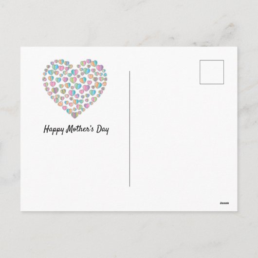 Floral Elegant Moederdag Design Feestdagenkaart (Achterkant)