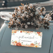 Floral Elegant net getrouwd auto Spandoek