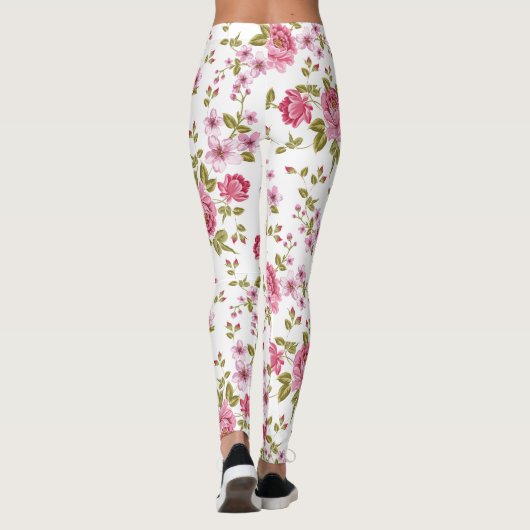 Floral Elegant  ontwerp Leggings (Achterkant)