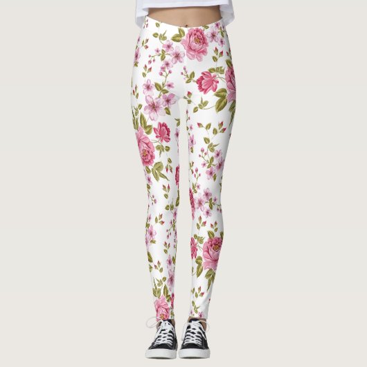 Floral Elegant  ontwerp Leggings (Voorkant)