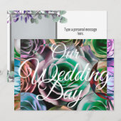 Floral Elegant Onze Bruiloft Witte Typografie (Voorkant / Achterkant)