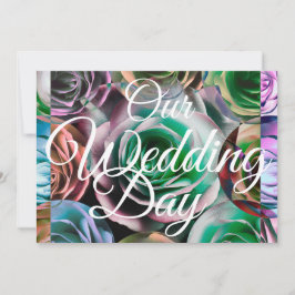 Floral Elegant Onze Bruiloft Witte Typografie