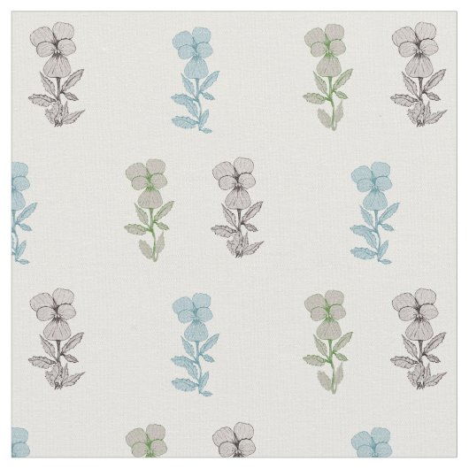 Floral Elegant Pattern Fabric Stof (Close Up)