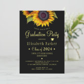 Floral elegant PHOTO-chic graduparty Kaart (Staand voorkant)