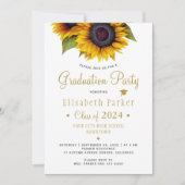 Floral elegant PHOTO-proefschrift Invitat Kaart (Voorkant)