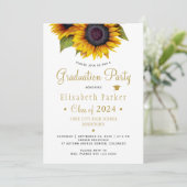 Floral elegant PHOTO-proefschrift Invitat Kaart (Staand voorkant)