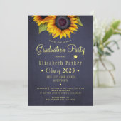 Floral elegant PHOTO rustic graduation party Kaart (Staand voorkant)