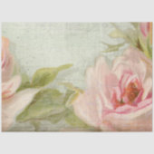 Floral Elegant Roze Roze Manuscript Ephemera Ontko Tissuepapier (Voorkant)