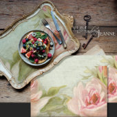 Floral Elegant Roze Roze Manuscript Ephemera Ontko Tissuepapier