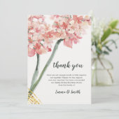 Floral Elegant Roze Sympathische Memorial Card Kaart (Staand voorkant)