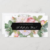 Floral Elegant  Rozen Cadeaubon (Voorkant / Achterkant)