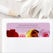 Floral Elegant Rozen Moderne Flowers Artwork Etiket (Insitu)