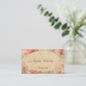 Floral  Elegant Rustic Boutique Visitekaartje (Staand voorkant)
