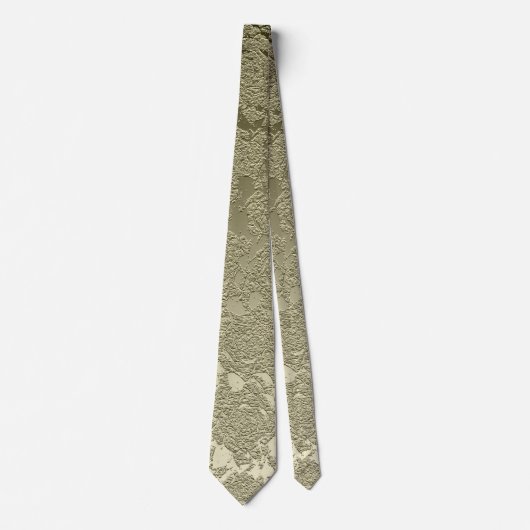 Floral Elegant Sage Green Ivory Wedding Stropdas (Voorkant)