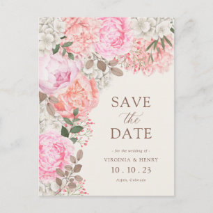 Floral Elegant Save the Date Briefkaart