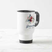 Floral Elegant Script Grandma Custom Reisbeker (Voorkant rechts)