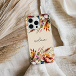Floral Elegant Script naam iPhone 15 Pro Max Hoesje<br><div class="desc">Floral Elegant Script Naam iPhone Case</div>