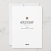 Floral Elegant Script Pasen Familie Drie Foto Feestdagenkaart (Achterkant)