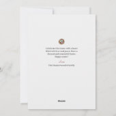 Floral Elegant Script Pasen Familie Paashaas Feestdagenkaart (Achterkant)