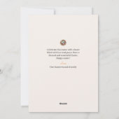 Floral Elegant Script Pasen Familie Paashaas Feestdagenkaart (Achterkant)