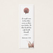Floral Elegant Spiritueel Bijbel Verse Bladwijzer Mini Visitekaartjes (Voorkant)
