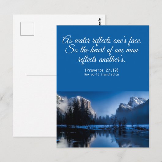 Floral Elegant Spiritueel Bijbel Verse Briefkaart (Voorkant / Achterkant)