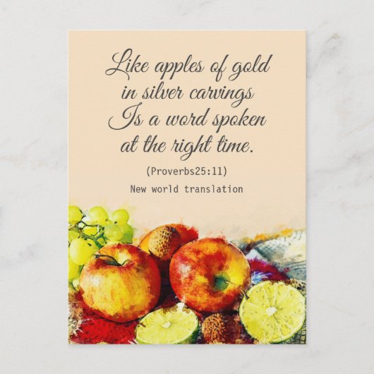 Floral Elegant Spiritueel Bijbelvers Briefkaart (Voorkant)
