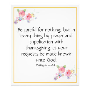 Floral Elegant Spirituele Bijbel Verse Foto Afdruk