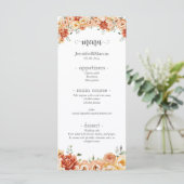 Floral Elegant Sunset Garden Flat Menu (Staand voorkant)