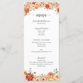 Floral Elegant Sunset Garden Flat Menu