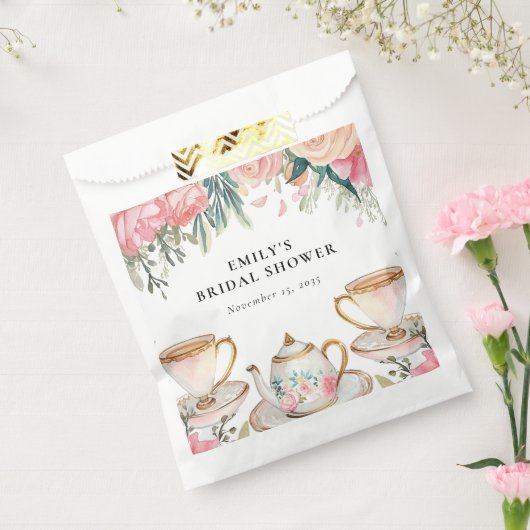 Floral Elegant Tea Party Vrijgezellenfeest Bedankzakje (Gezegeld)