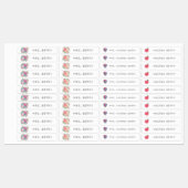 Floral Elegant Teacher Name Book Labels (Vel)