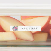 Floral Elegant Teacher Name Book Labels (Aangebracht)