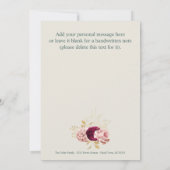 Floral Elegant "Thanksgiving wenst" Kaart (Achterkant)