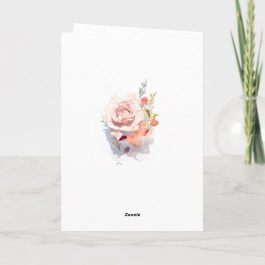 Floral Elegant Valentijnsdag Feestdagen Kaart (Achterkant)