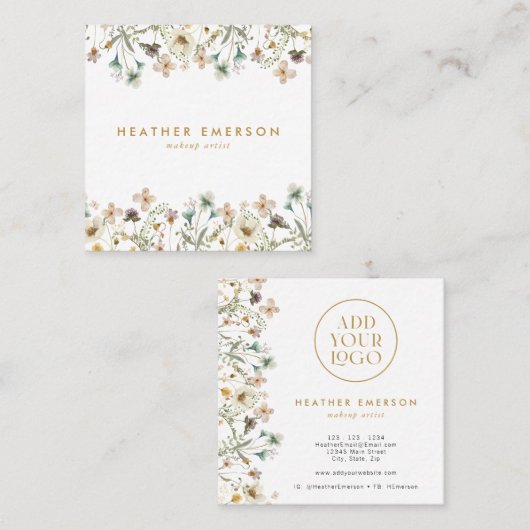 Floral Elegant Visitekaartje (Voorkant / Achterkant)