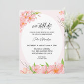 Floral Elegant Vow Renewal Jubileum Uitnodiging (Staand voorkant)